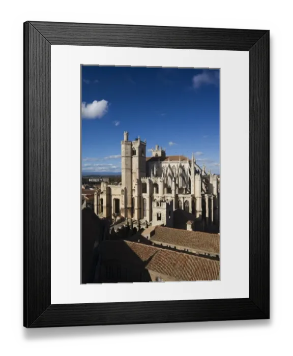Framed Print : France, Languedoc-Roussillon, Aude Department, Narbonne, Cathedrale St-Just-et-St-Pasteur cathedral
