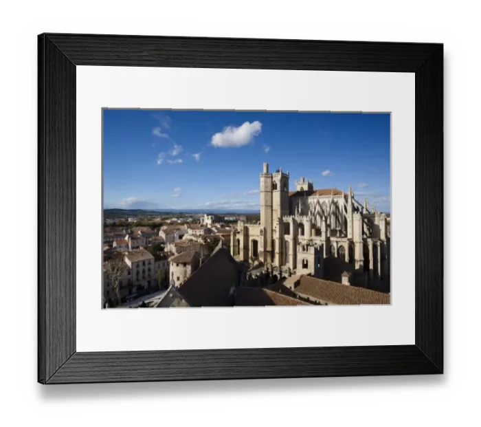 Framed Print : France, Languedoc-Roussillon, Aude Department, Narbonne, Cathedrale St-Just-et-St-Pasteur cathedral