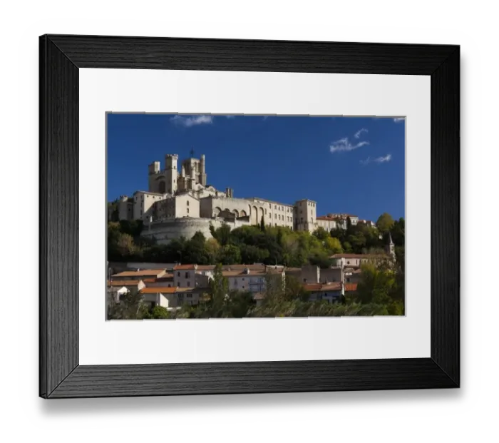 Framed Print : France, Languedoc-Roussillon, Herault Department, Beziers, Cathedrale St-Nazaire