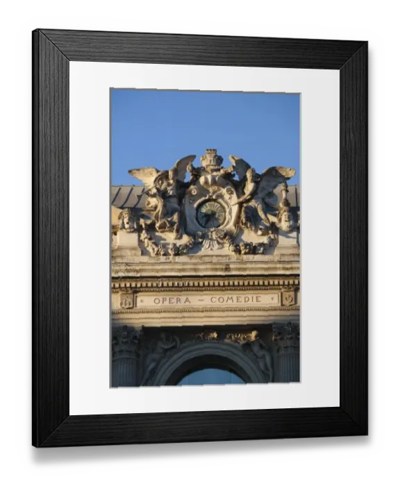 Framed Print : France, Languedoc-Roussillon, Herault Department, Montpellier, Place de la Comedie