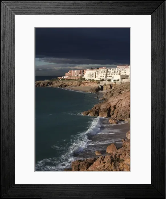 Framed Print : France, Languedoc-Roussillon, Herault Department, Sete, buildings along the Promenade