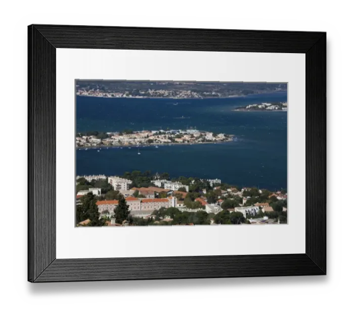 Framed Print : France, Languedoc-Roussillon, Herault Department, Sete, elevated view of the Bassin