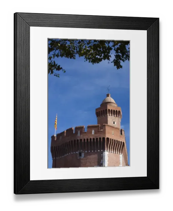 Framed Print : France, Languedoc-Roussillon, Pyrenees-Orientales Department, Perpignan, Le Castillet-Casa Pairal Framed Print : France, Languedoc-Roussillon, Pyrenees-Orientales Department, Perpignan, Le Castillet-Casa Pairal