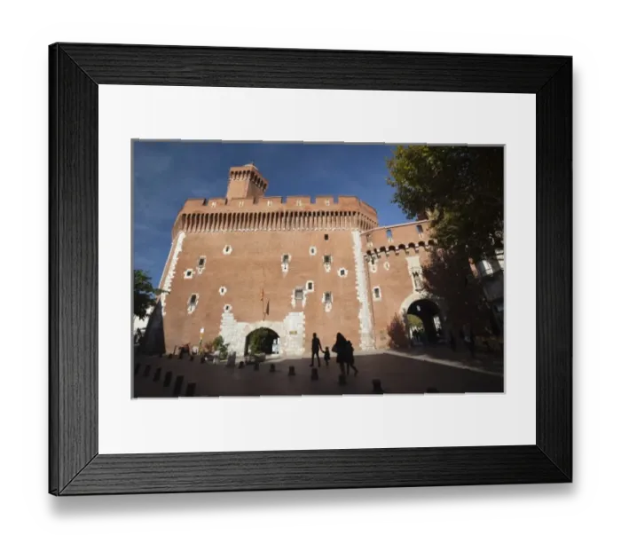 Framed Print : France, Languedoc-Roussillon, Pyrenees-Orientales Department, Perpignan, Le Castillet-Casa Pairal Framed Print : France, Languedoc-Roussillon, Pyrenees-Orientales Department, Perpignan, Le Castillet-Casa Pairal