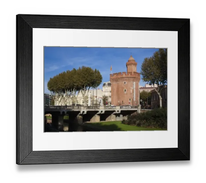 Framed Print : France, Languedoc-Roussillon, Pyrenees-Orientales Department, Perpignan, Le Castillet-Casa Pairal Framed Print : France, Languedoc-Roussillon, Pyrenees-Orientales Department, Perpignan, Le Castillet-Casa Pairal