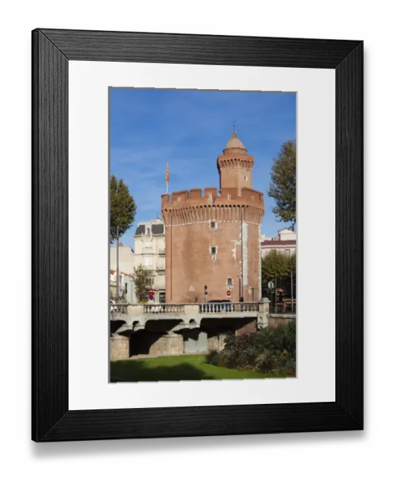 Framed Print : France, Languedoc-Roussillon, Pyrenees-Orientales Department, Perpignan, Le Castillet-Casa Pairal Framed Print : France, Languedoc-Roussillon, Pyrenees-Orientales Department, Perpignan, Le Castillet-Casa Pairal