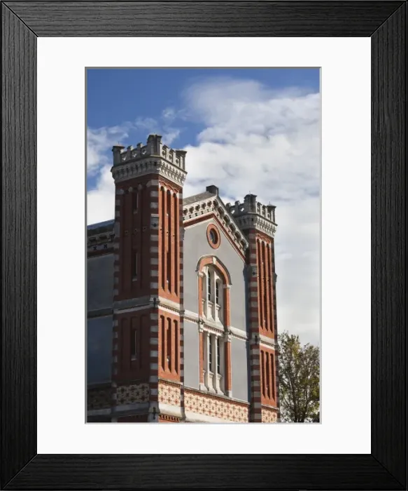 Framed Print : France, Marne, Champagne Ardenne, Reims, Pommery champagne winery, winery building
