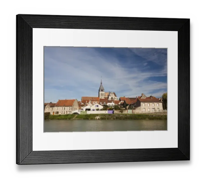 Framed Print : France, Marne, Champagne Region, Damery, town view Framed Print : France, Marne, Champagne Region, Damery, town view
