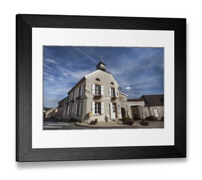 Framed Print : France, Marne, Champagne Region, Hautvillers, town hall
