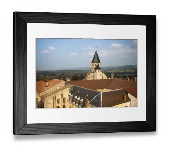 Framed Print : France, Saone-et-Loire Department, Burgundy Region, Maconnais Area, Cluny, Cluny Abbey
