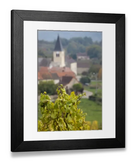 Framed Print : France, Saone-et-Loire Department, Burgundy Region, Maconnais Area, Ozenay, village
