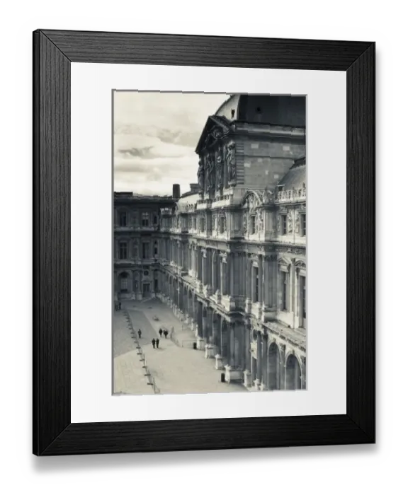Framed Print : France, Paris, Musee du Louvre museum, inner courtyard