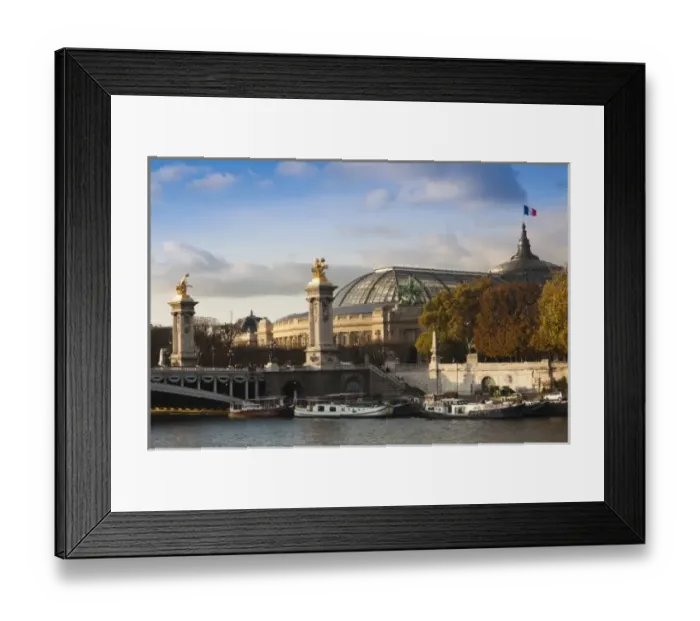 Framed Print : France, Paris, Grand Palais and Pont Alexandre III bridge