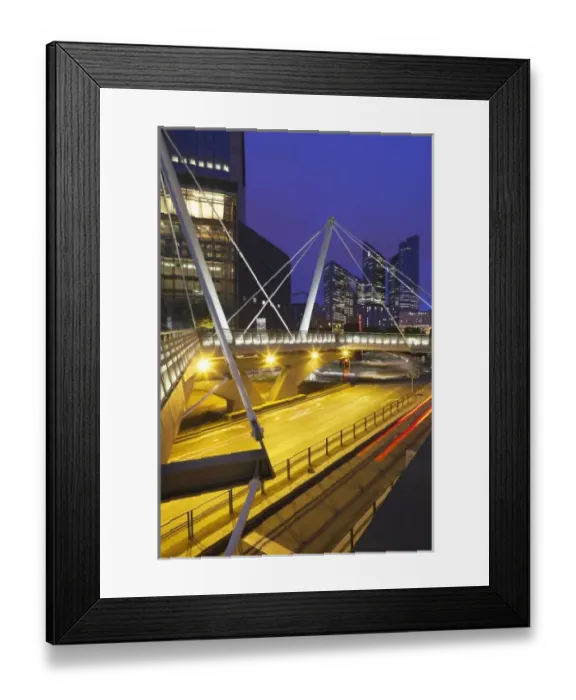 Framed Print : France, Paris, La Defense Area, modern office buildings, dawn Framed Print : France, Paris, La Defense Area, modern office buildings, dawn