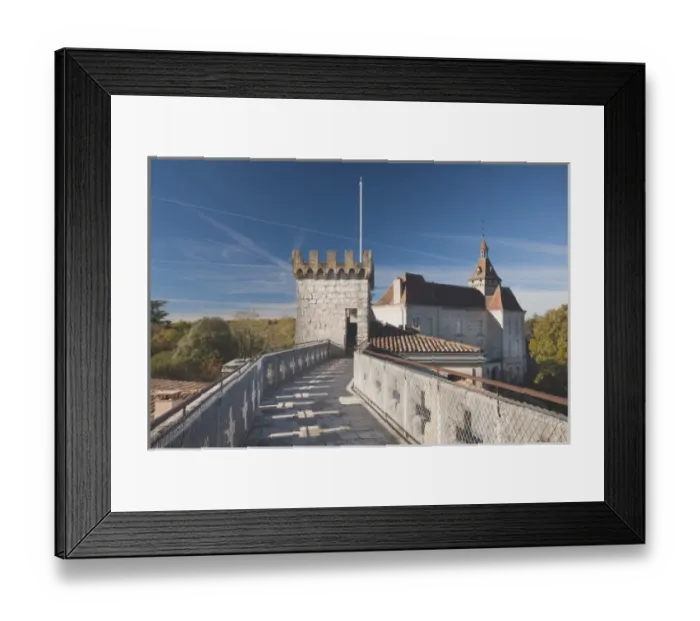 Framed Print : France, Midi-Pyrenees Region, Lot Department, Rocamador, chateau ramparts Framed Print : France, Midi-Pyrenees Region, Lot Department, Rocamador, chateau ramparts