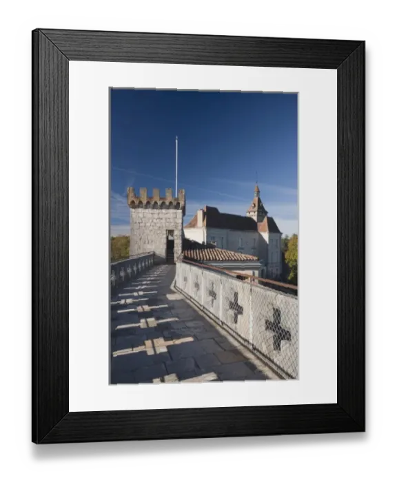 Framed Print : France, Midi-Pyrenees Region, Lot Department, Rocamador, chateau ramparts Framed Print : France, Midi-Pyrenees Region, Lot Department, Rocamador, chateau ramparts