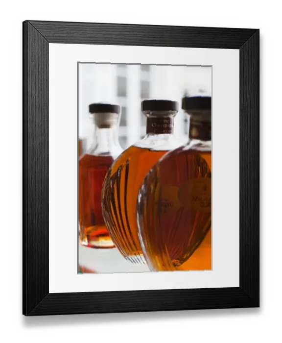 Framed Print : France, Poitou-Charentes Region, Charente Department, Cognac, bottled Cognac Framed Print : France, Poitou-Charentes Region, Charente Department, Cognac, bottled Cognac