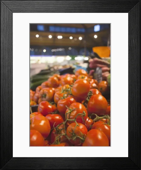 Framed Print : France, Midi-Pyrenees Region, Tarn Department, Albi, covered market, tomatoes Framed Print : France, Midi-Pyrenees Region, Tarn Department, Albi, covered market, tomatoes