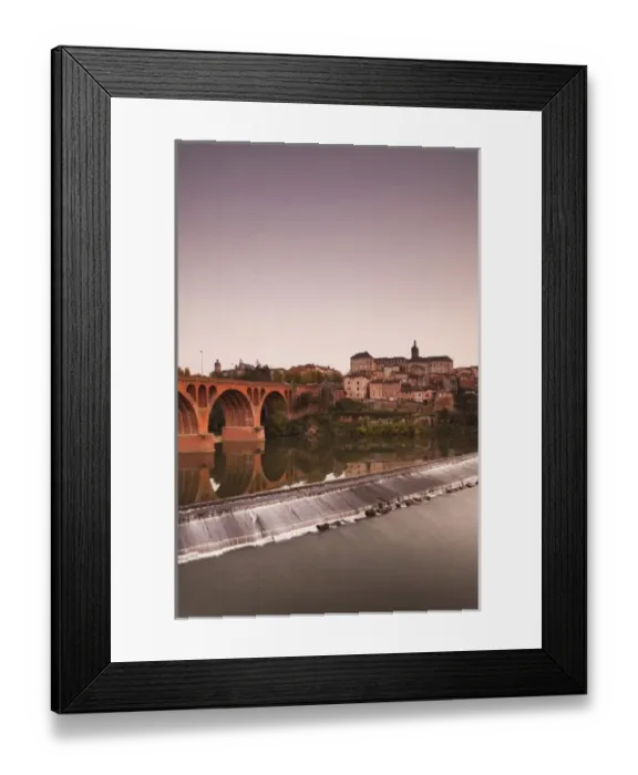 Framed Print : France, Midi-Pyrenees Region, Tarn Department, Albi, town overview by the Tarn River