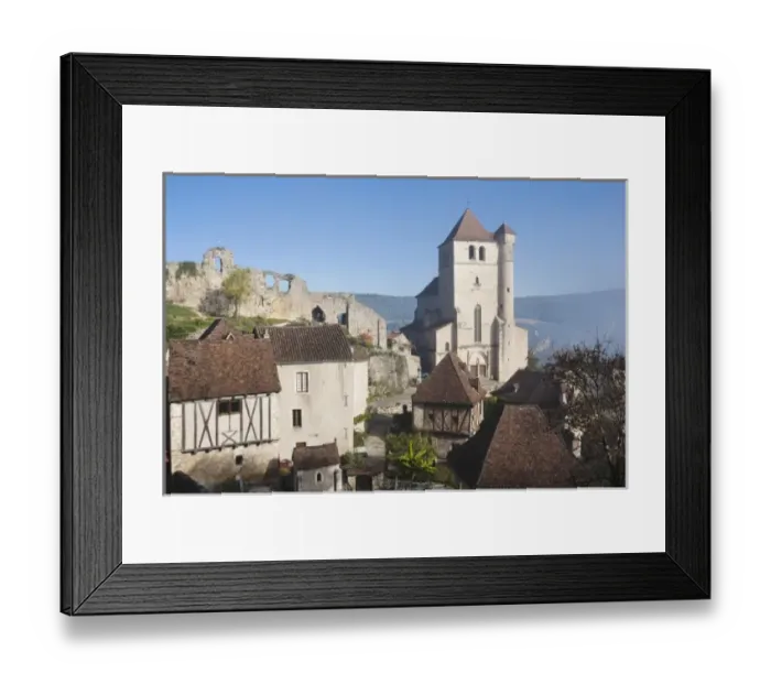 Framed Print : France, Midi-Pyrenees Region, Lot Department, St-Cirq-Lapopie, town and 15th century Framed Print : France, Midi-Pyrenees Region, Lot Department, St-Cirq-Lapopie, town and 15th century