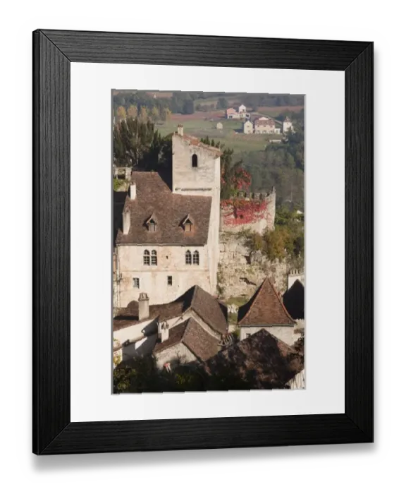 Framed Print : France, Midi-Pyrenees Region, Lot Department, St-Cirq-Lapopie, town and 15th century Framed Print : France, Midi-Pyrenees Region, Lot Department, St-Cirq-Lapopie, town and 15th century