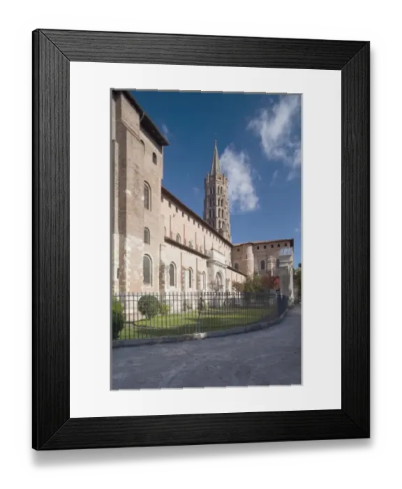Framed Print : France, Midi-Pyrenees Region, Haute-Garonne Department, Toulouse, Basilique St-Sernin