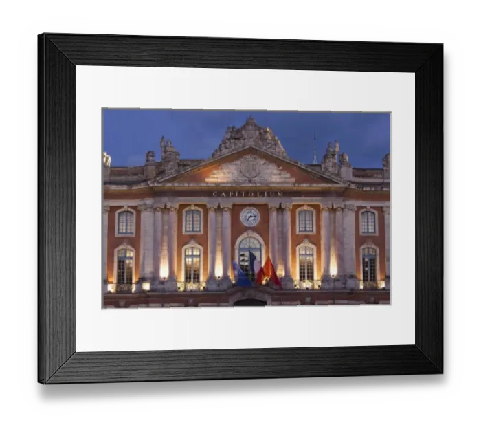 Framed Print : France, Midi-Pyrenees Region, Haute-Garonne Department, Toulouse, Place du Capitole