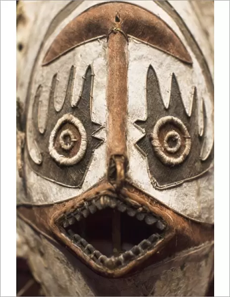 France, Paris, Musee du Quai Branly museum, Aboriginal Mask, Torres Strait area, Australia