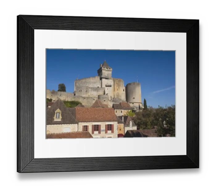 Framed Print : France, Aquitaine Region, Dordogne Department, Castelnaud-la-Chapelle, Chateau de Castelnaud
