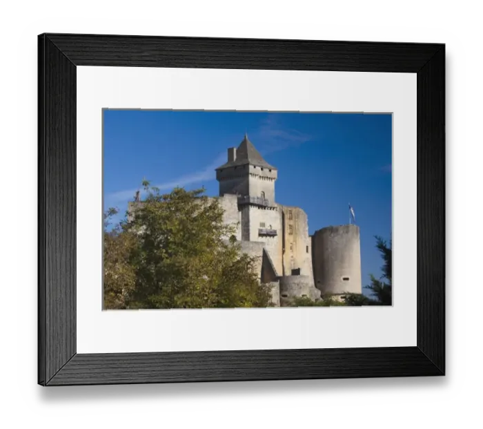 Framed Print : France, Aquitaine Region, Dordogne Department, Castelnaud-la-Chapelle, Chateau de Castelnaud