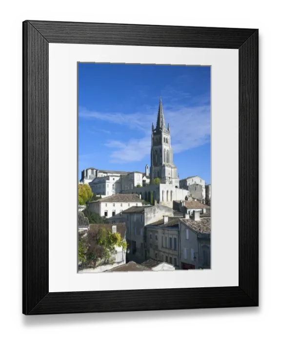 Framed Print : France, Aquitaine Region, Gironde Department, St-Emilion, wine town, town view with Framed Print : France, Aquitaine Region, Gironde Department, St-Emilion, wine town, town view with