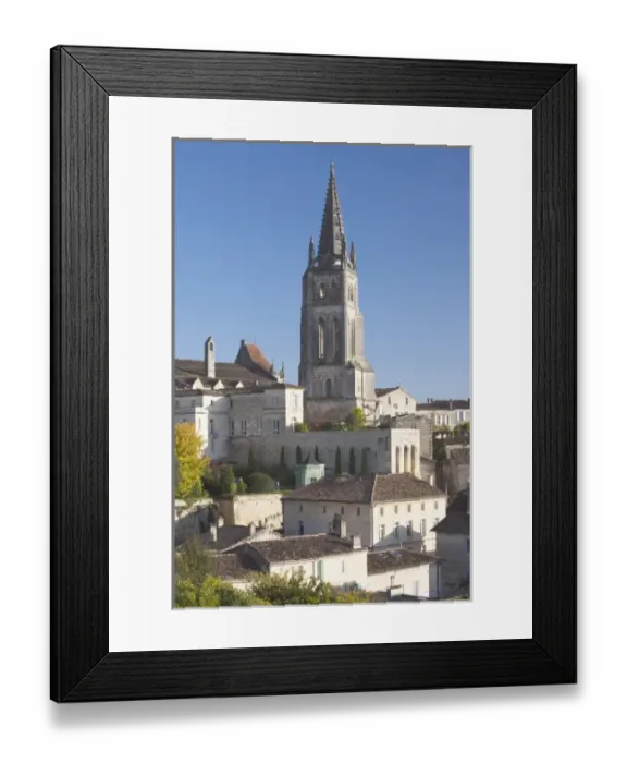 Framed Print : France, Aquitaine Region, Gironde Department, St-Emilion, wine town, town view with Framed Print : France, Aquitaine Region, Gironde Department, St-Emilion, wine town, town view with