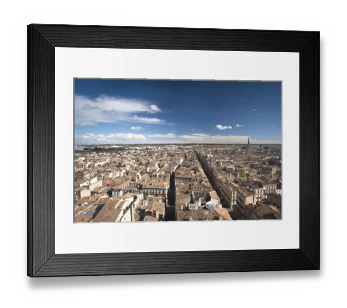 Framed Print : France, Aquitaine Region, Gironde Department, Bordeaux, city view over Cours d Alsace Framed Print : France, Aquitaine Region, Gironde Department, Bordeaux, city view over Cours d Alsace