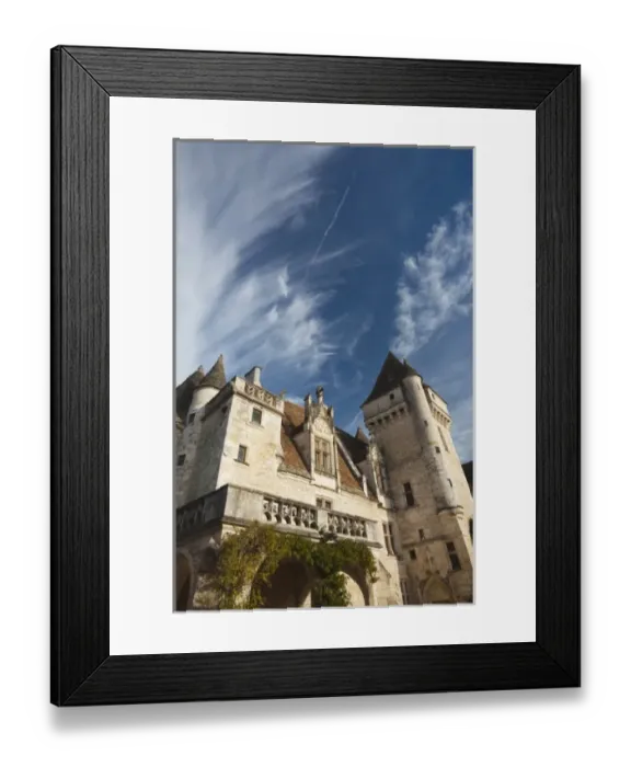 Framed Print : France, Aquitaine Region, Dordogne Department, Castelnaud-la-Chapelle, Chateau des Milandes