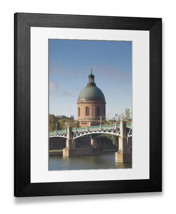 Framed Print : France, Midi-Pyrenees Region, Haute-Garonne Department, Toulouse, dome of the Hopital de la Grave