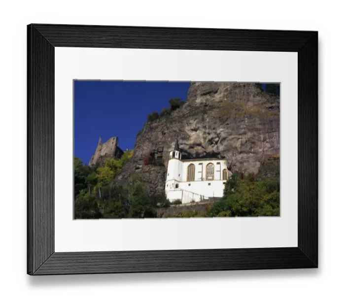 Framed Print : Life in Germany in Idar Oberstein the fall colors and the Church in the Rock in Idar Framed Print : Life in Germany in Idar Oberstein the fall colors and the Church in the Rock in Idar