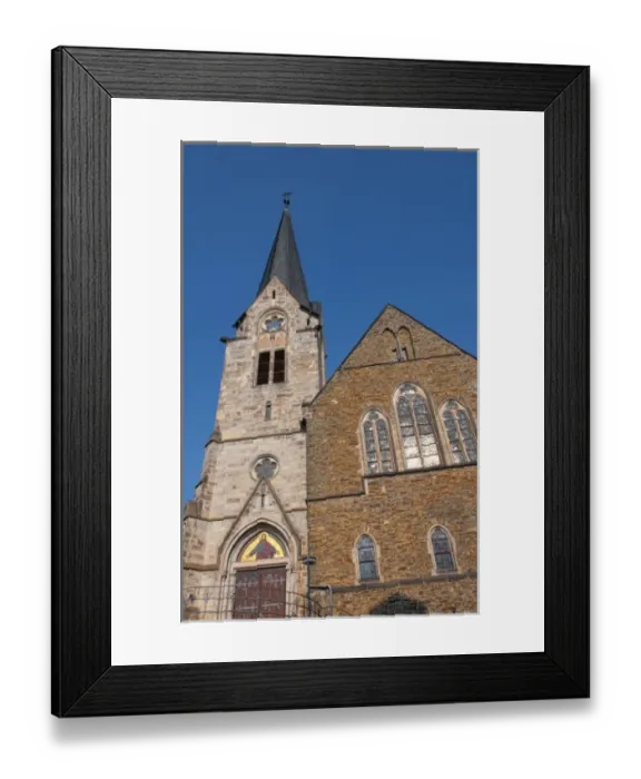 Framed Print : wonderful charming village on Rhine River of Braubach Germany Markus Church Markuskirche Framed Print : wonderful charming village on Rhine River of Braubach Germany Markus Church Markuskirche