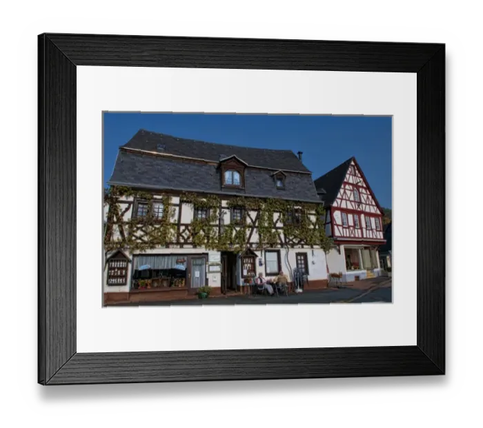 Framed Print : Hotel Jagerhof in village of Kamp Bornhofen, Germany, on the Rhine Framed Print : Hotel Jagerhof in village of Kamp Bornhofen, Germany, on the Rhine