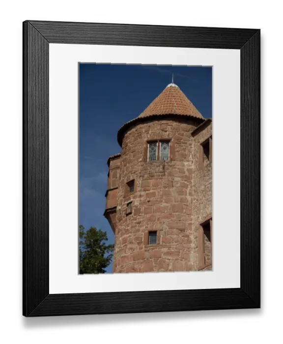 Framed Print : Germany, Franconia, Wertheim. Local redstone ruins of the 12th century Hohenburg Castle tower Framed Print : Germany, Franconia, Wertheim. Local redstone ruins of the 12th century Hohenburg Castle tower