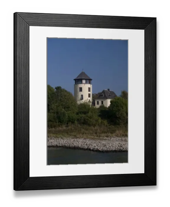 Framed Print : Germany, Bonn. Rhine River views from around mile marker 654 Framed Print : Germany, Bonn. Rhine River views from around mile marker 654