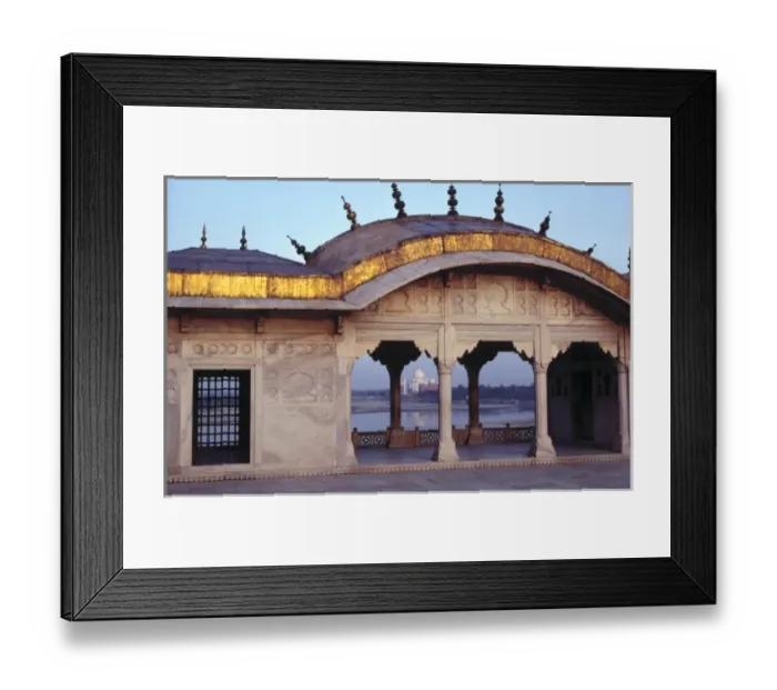 Framed Print : Asia, India, Agra. A view of Taj Mahal, a World Heritage Site, as seen from the Red Fort