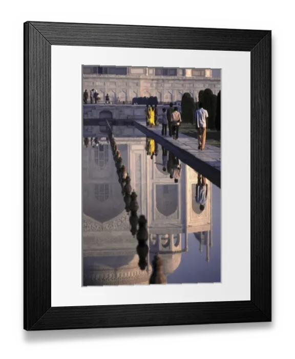 Framed Print : Asia, India, Agra. At dawn, the reflection pool at the Taj Mahal, a World Heritage Site Framed Print : Asia, India, Agra. At dawn, the reflection pool at the Taj Mahal, a World Heritage Site