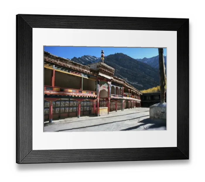Framed Print : Asia, India, Ladakh, Hemis. The sun slants across the brightly painted structures of Hemis Gompa Framed Print : Asia, India, Ladakh, Hemis. The sun slants across the brightly painted structures of Hemis Gompa