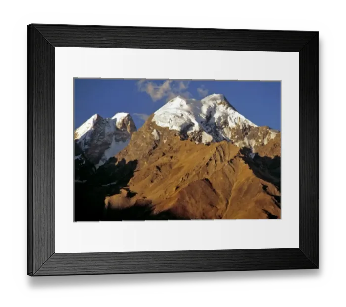 Framed Print : Asia, India, Ladakh, Padum. Late light illuminates the snowy tops of the Himalayas