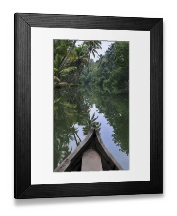 Framed Print : Asia, India, Kerala (Backwaters). A Kerala Backwaters canal Framed Print : Asia, India, Kerala (Backwaters). A Kerala Backwaters canal
