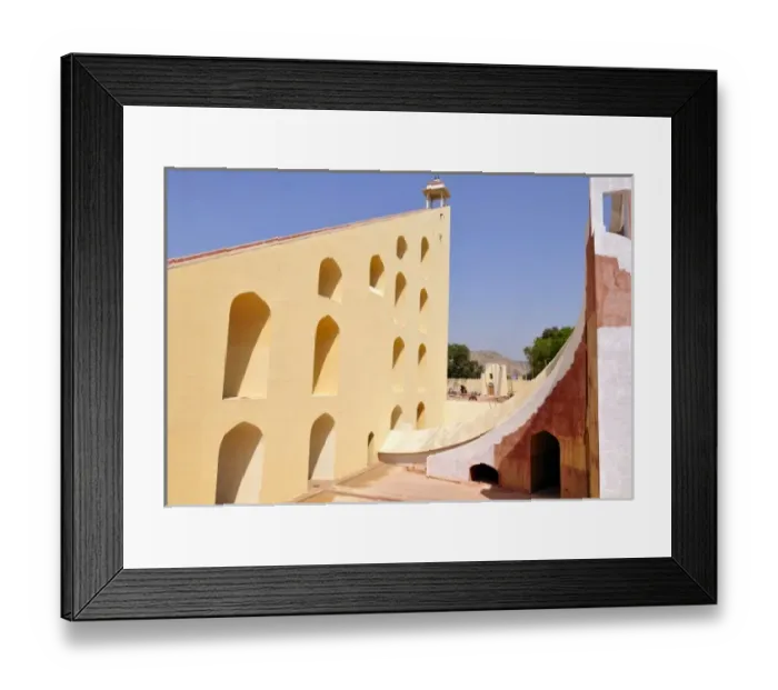Framed Print : Asia, India, Rajasthan, Jaipur (Pink City). The samrat yantra (giant sundial) at the Jantar Mantar