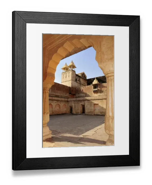 Framed Print : Asia, India, Rajasthan, Amber (Amer). The Baradari in the Amber Palace courtyard Framed Print : Asia, India, Rajasthan, Amber (Amer). The Baradari in the Amber Palace courtyard