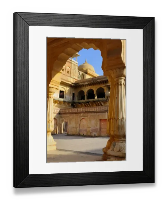 Framed Print : Asia, India, Rajasthan, Amber (Amer). The Baradari in the Amber Palace courtyard Framed Print : Asia, India, Rajasthan, Amber (Amer). The Baradari in the Amber Palace courtyard