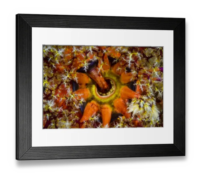 Framed Print : Indonesia, Komodo National Park. Close-up of sea cucumber feeding Framed Print : Indonesia, Komodo National Park. Close-up of sea cucumber feeding