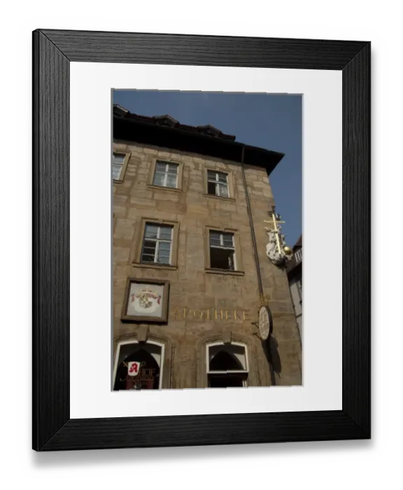Framed Print : Germany, Bamberg. Historic apothecary, oldest pharmacy in Bamberg Framed Print : Germany, Bamberg. Historic apothecary, oldest pharmacy in Bamberg